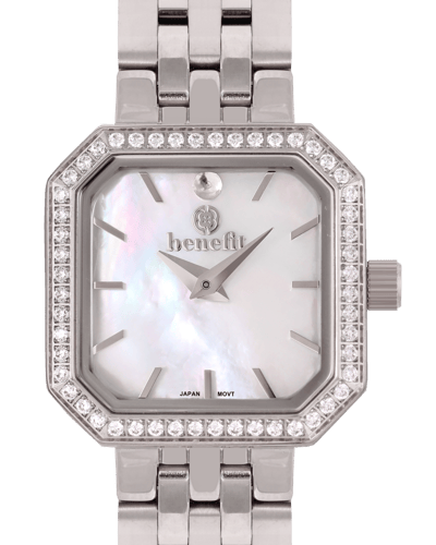 ساعة نسائية ماركة بنفيت فضي مينا صدفي موديل BNSSWH...