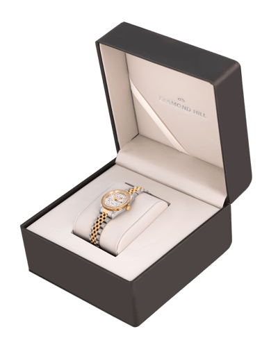 ساعة نسائية ماركة دايموند هيل موديل فضي ذهبي DH-RS...