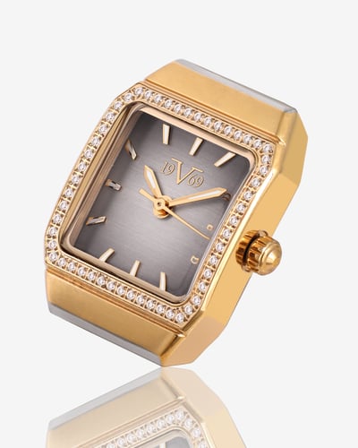 ساعة نسائية ماركة V19.69 ذهبي مينا رمادي موديل GP1...