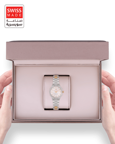 ساعة الماس نسائية صناعة سويسرية ماركة جي اف فيرري...