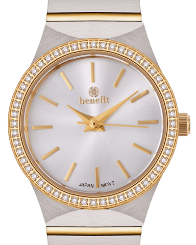 ساعة نسائية ماركة بنفيت فضي ذهبي مينا فضي موديل BN...
