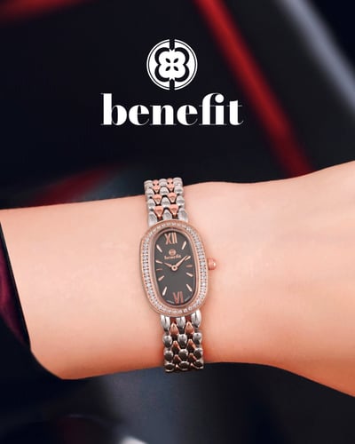 ساعة نسائية ماركة بنفيت فضي روز مينا رمادي موديل B...