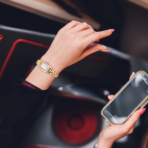 ساعة نسائية ماركة جي اف فيرري ذهبي موديل GF170089L