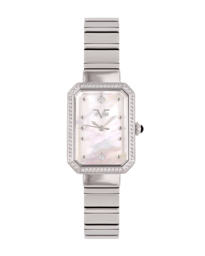ساعة نسائية ماركة V19.69 فضي مينا صدفي موديل VSSW0...