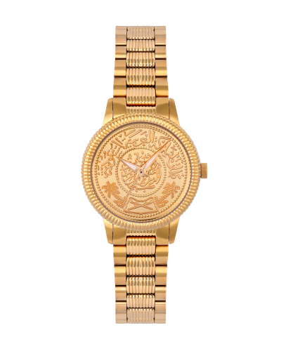 ساعة نسائية ماركة جي اف فيرري صناعة سويسرية ذهبي م...