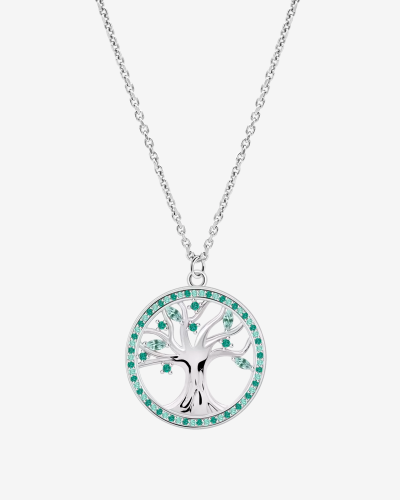 قلادة نسائية فضة LOTUS SILVER شجرة الحياة – RAINBO...