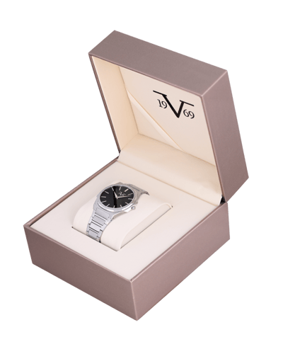 ساعة رجالية ماركة V19.69 فضي مينا اسود موديل VSSBK...