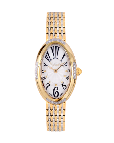 ساعة الماس نسائية صناعة سويسرية ماركة مونتانا فضي...