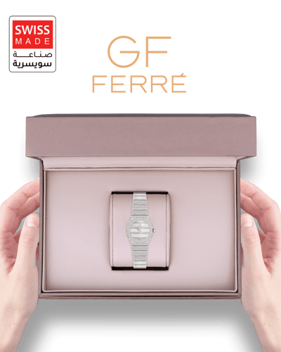 ساعة الماس نسائية صناعة سويسرية ماركة جي اف فيرري...