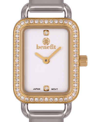 ساعة نسائية ماركة بنفيت فضي ذهبي مينا صدفي موديل B...