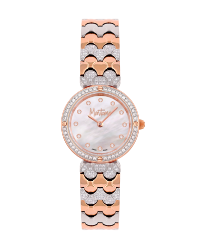 ساعة نسائية ماركة مونتانا فضي روز مينا صدفي M17007...