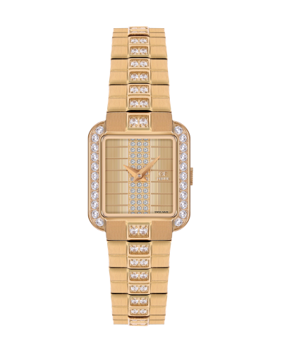 ساعة نسائية صناعة سويسرية ماركة جي اف فيرري ذهبي م...