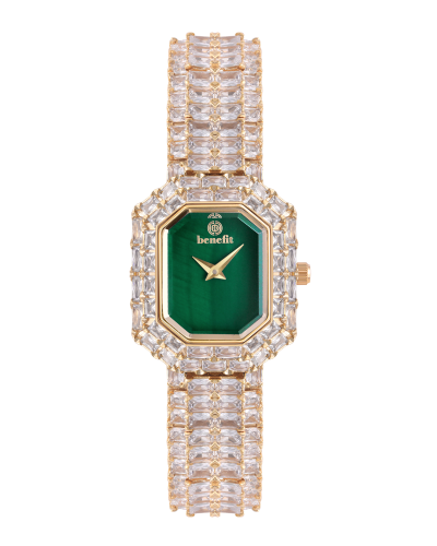 ساعة نسائية ماركة بنفيت ذهبي مينا اخضر موديل BNGPG...