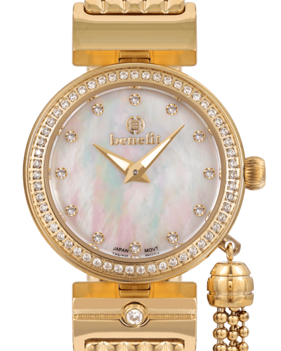 ساعة نسائية ماركة بنفيت ذهبي مينا صدفي موديل BNGPW...