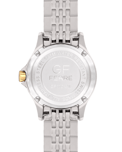 ساعة نسائية ماركة جي اف فيرري ذهبيي-فضي مينا صدفي...