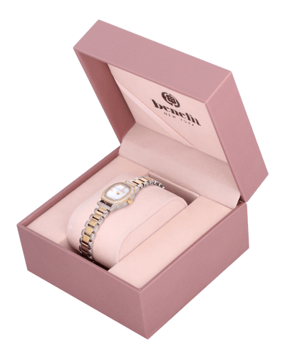 ساعة نسائية ماركة بنفيت فضي ذهبي مينا صدفي موديل B...