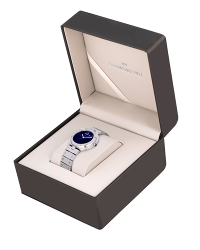 ساعة رجالية ماركة دايموند هيل فضي مينا ازرق موديل...