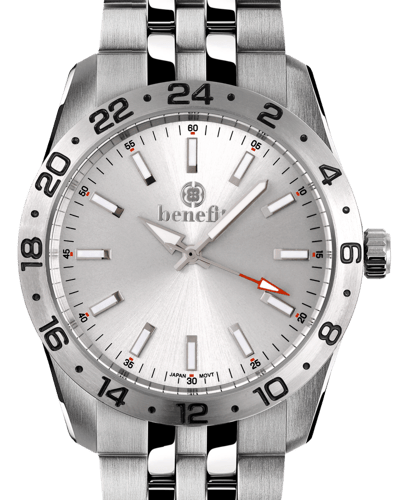 ساعة رجالية ماركة بنفيت فضي مينا فضي موديل BNSSSL1...