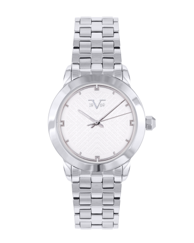 ساعة رجالية ماركة V19.69 فضي مينا ابيض موديل VSSW0...