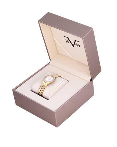 ساعة نسائية ماركة V19.69 ذهبي مينا صدفي موديل VGPW...