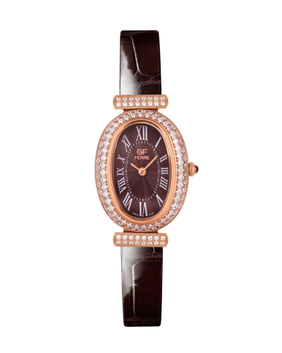 ساعة نسائية صناعة سويسرية ماركة جي اف فيرري روز حز...
