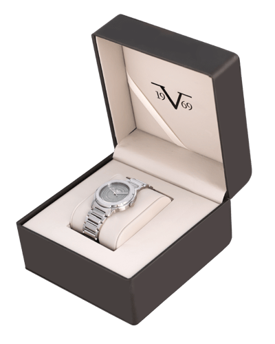 ساعة رجالية ماركة V19.69 فضي مينا رمادي موديل VSSG...