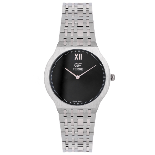 ساعة رجالية ماركة جي اف فيرري مينا اسود GFSSB224G