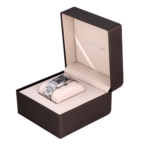 ساعة رجالية ماركة دايموند هيل مينا اسود DHSSB3027