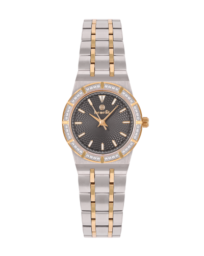 ساعة نسائية ماركة بنفيت فضي ذهبي مينا رمادي موديل...