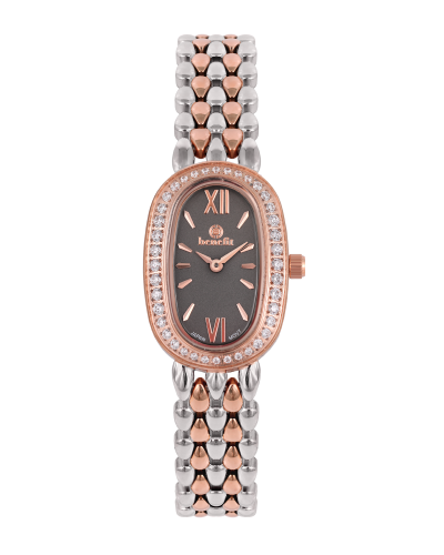 ساعة نسائية ماركة بنفيت فضي روز مينا رمادي موديل B...