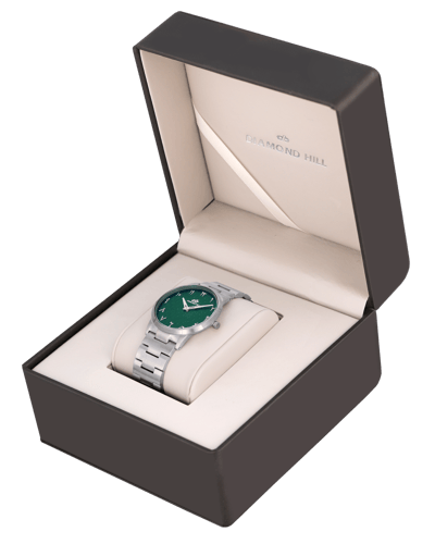 ساعة رجالية ماركة دايموند هيل فضي مينا اخضر DHSSGR...