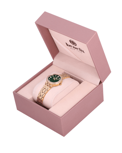 ساعة نسائية ماركة بنفيت ذهبي مينا اخضر موديل BNGPG...