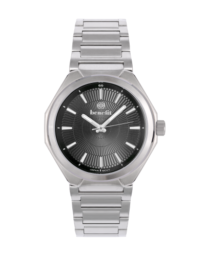 ساعة رجالية ماركة بنفيت فضي مينا رمادي موديل BNSSG...