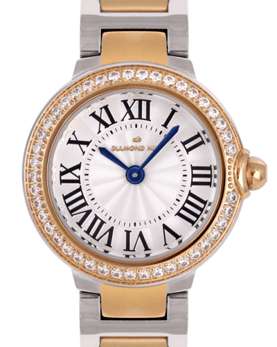 ساعة نسائية ماركة دايموند هيل موديل ذهبي فضي مينا...