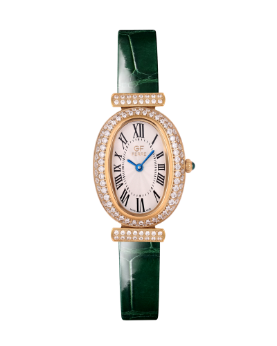 ساعة نسائية صناعة سويسرية ماركة جي اف فيرري ذهبي ح...
