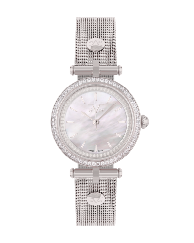 ساعة نسائية ماركة V19.69 فضي مينا صدفي موديل VSS16...