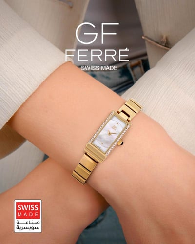 ساعة نسائية ماركة جي اف فيرري ذهبي GFGP2224