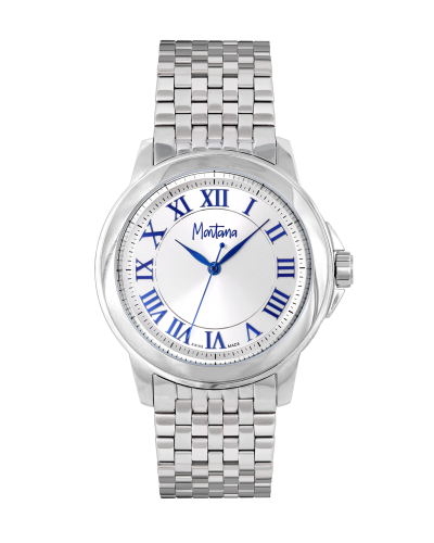 ساعة رجالية ماركة مونتانا فضي صناعة سويسرية موديل...