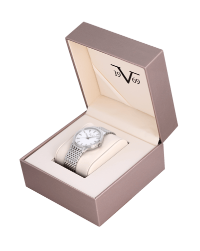 ساعة رجالية ماركة V19.69 فضي مينا ابيض موديل VSSWT...