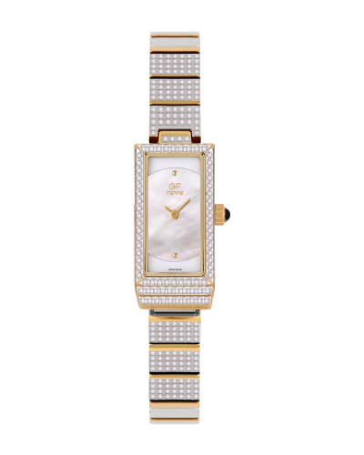 ساعة الماس نسائية ماركة جي اف فيرري فضي ذهبي موديل...
