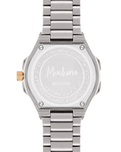 ساعة الماس ماركة مونتانا صناعة سويسرية فضي ذهبي مي...