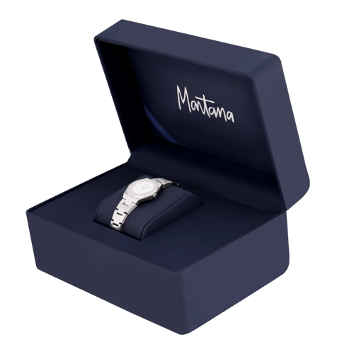 ساعة مونتانا نسائية صناعة سويسرية فضي موديل MNSS81...