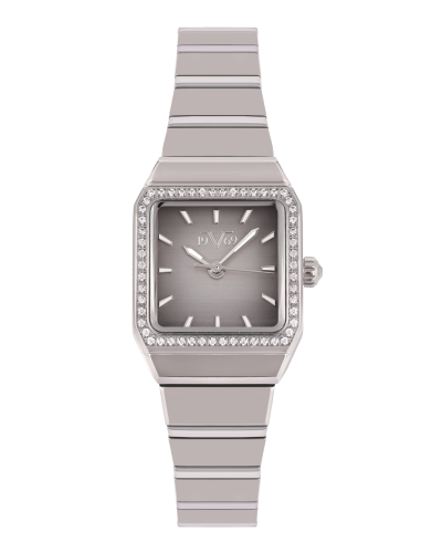 ساعة نسائية ماركة V19.69 فضي مينا رمادي موديل SS19...