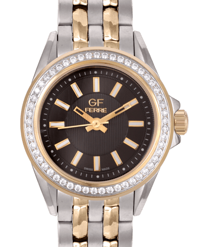 ساعة نسائية صناعة سويسرية ماركة جي اف فيرري فضي ذه...