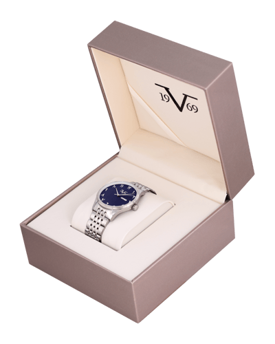ساعة رجالية ماركة V19.69 فضي مينا ازرق موديل VSSBL...