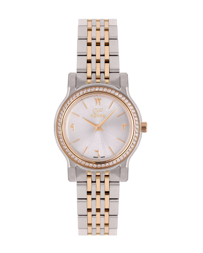 ساعة نسائية صناعة سويسرية ماركة جي اف فيرري فضي ذه...