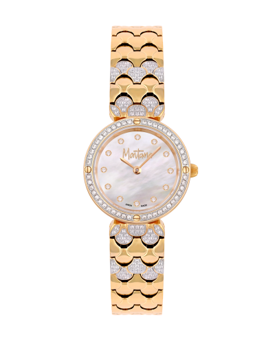 ساعة نسائية ماركة مونتانا ذهبي مينا صدفي M170079L