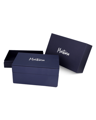 ساعة الماس رجالية ماركة مونتانا فضي مينا اسود صناع...