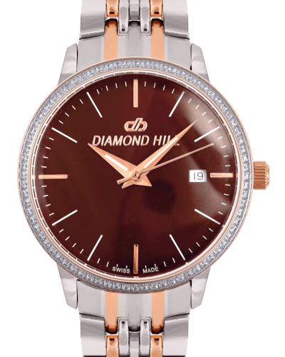 ساعة نسائية صناعة سويسرية ماركة دايموند هيل موديل...