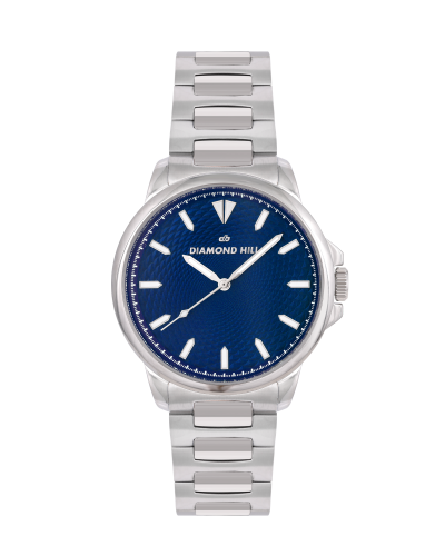ساعة رجالية ماركة دايموند هيل فضي مينا ازرق موديل...